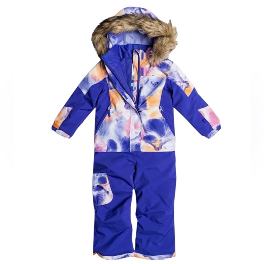 🥷🏿🥷🏿🥷🏿Roxy Little Girls Sparrow Insulated Snow Jumpsuit size-2T